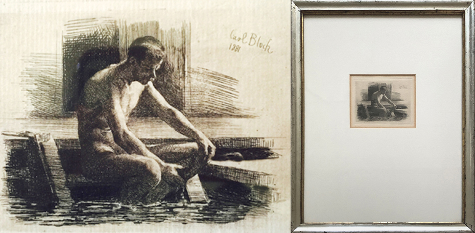Bathing Man Framed 71x100 387 x 306 adj