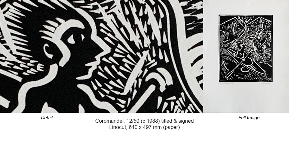 RM - Coromandel 12 of 50 x 1988 linocut