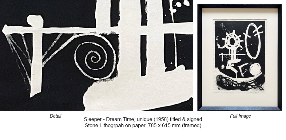 RM - Sleeper - Dream Time, unique (1958) stone lithograph