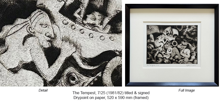 RM - The Tempest 7 of 25 (1981-82) drypoint