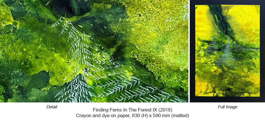 CH - Mixed Media unframed - Finding Ferns In The Forest IX