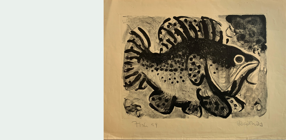 50 Fish - Large Fish 59 stone lithograph 54 x 69