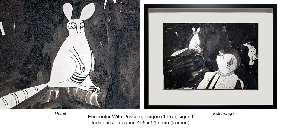 RM - Encounter With Possum (1957) Indian Ink 2