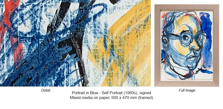 RM - Portrait in Blue (1960s) Mixed media 2