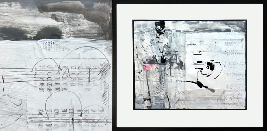 2108 23 Score 2005 mixed media (graphite, ink papers, gesso) framed e1