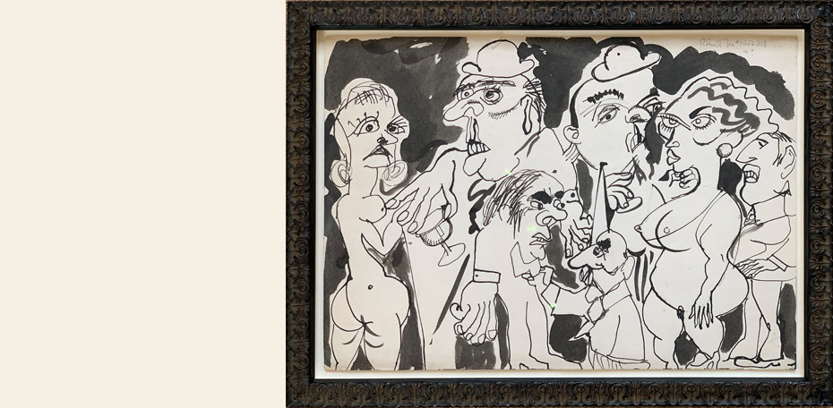 Grotesques with Small Talk 1971 260 x 480 (framed)