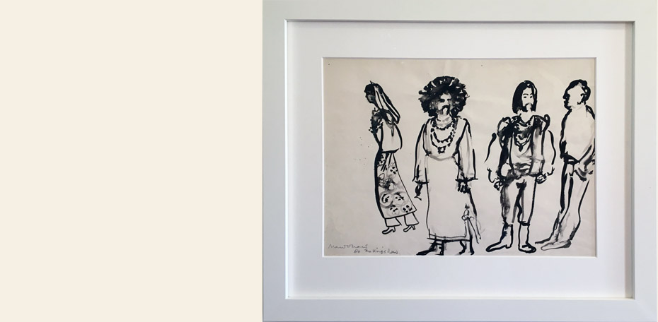 The Kings Road 1968 ink on paper 580 x 695 (framed)