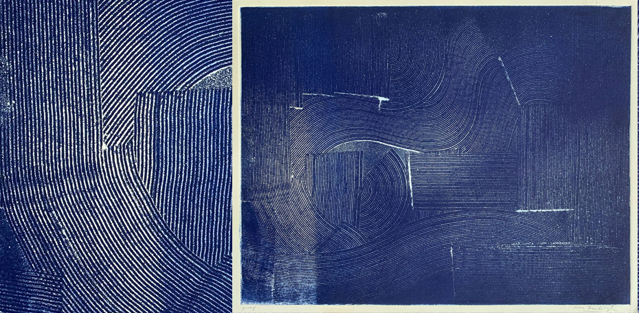 Windflow (Blue) 1966 untitled Proof signed