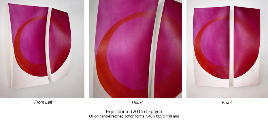 240530 Equilibrium Oil, Hand Stretched Cotton Forms 94 x 80 x 14cm