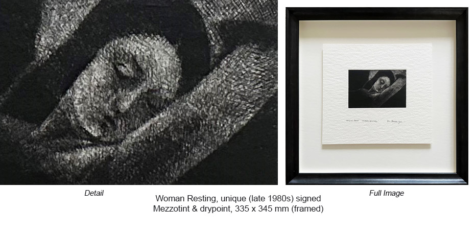 JD - June 2024 Mezzotint - Woman Resting