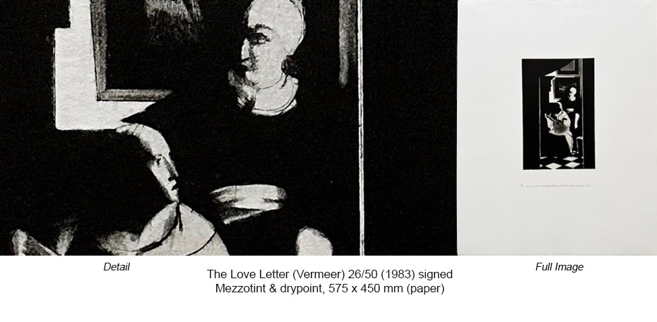 The Love Letter, Vermeer 26 of 100 (1983) S 575 x 450 paper