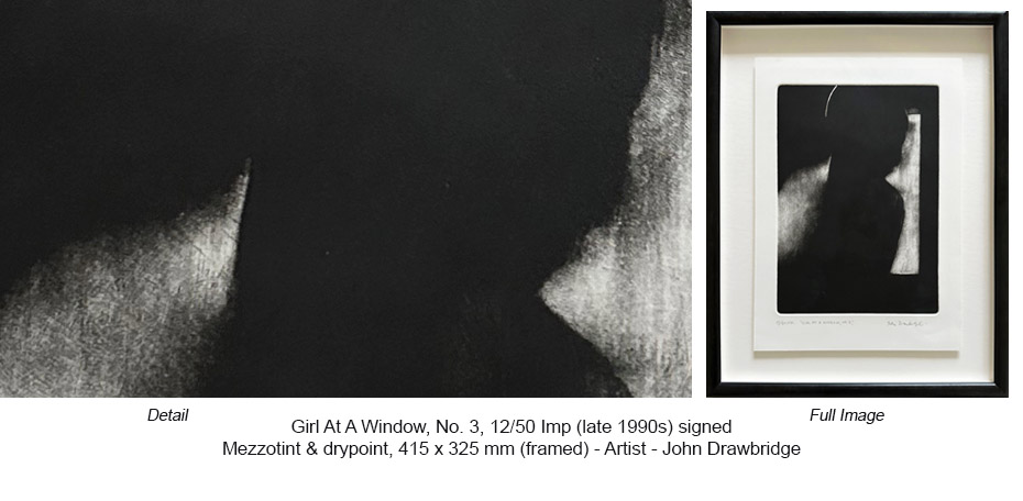 B&W & Bronze - JD - Girl at a Window No 3