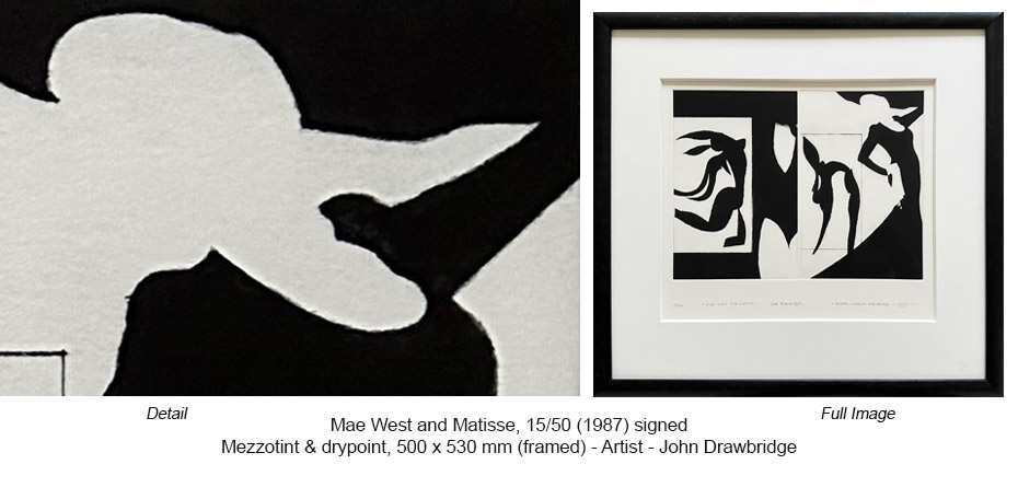 B&W & Bronze - JD - Mae West & Matisse