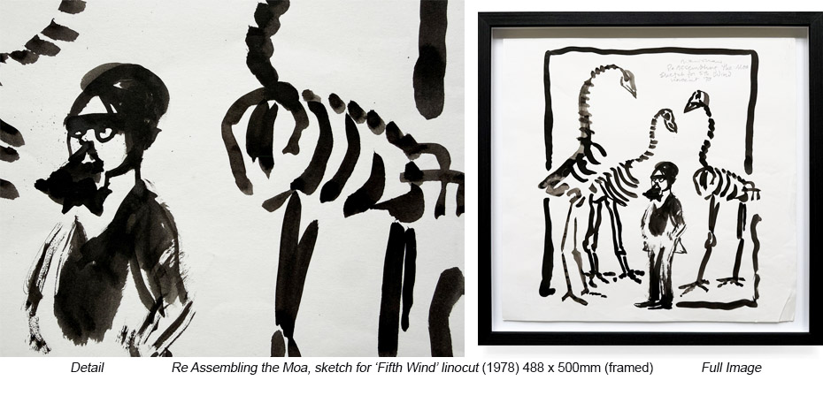 RM - Works - Other Spaces - framed - Re Assembling the Moa sketch